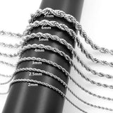 Stainless Steel 66 cm (25.98) Inch 3 mm  Rope Necklace