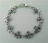 Celtic Rhodium Plated Pewter Scottish Thistle bracelet