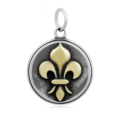 316L Stainless Steel Fleur de Lis  Pendant no chain