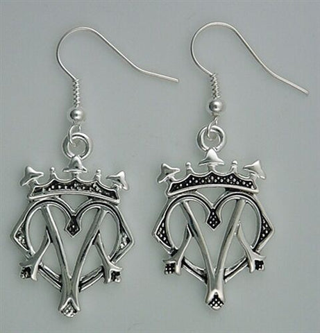 Sterling Silver over Pewter Bold Luckenbooth Earrings