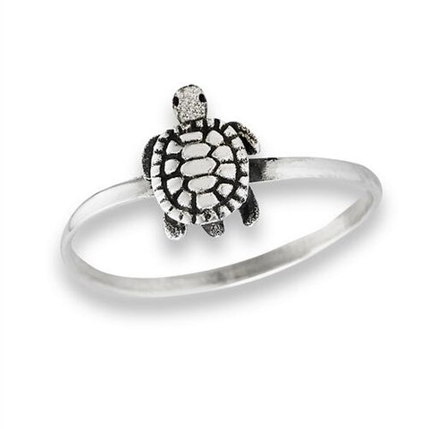 Sterling Silver CRAWLING TURTLE RING