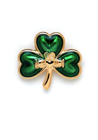 Shamrock Claddagh Lapel Pin (2 pieces)