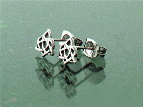 316 L Stainless Steel Sister Knot Trinity Post Earrings