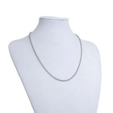 Stainless Steel Rolo Chain Necklace Silver Tone 51cm(20 1/8") long, 2.5 mm wide