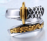 Stainless Steel Samurai Sword Ring with 7mm band