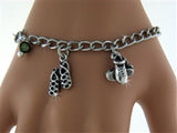 Dance shoes Charm Bracelet with Genuine Jade Bead