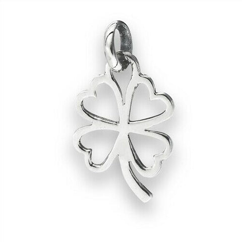 Sterling Silver Four-Leaf Clover Pendant no chain