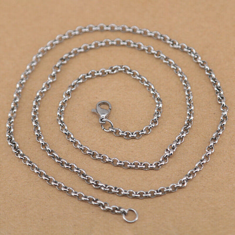 Stainless Steel 60 cm(23.62 Inch)2.5mm Ball Tiny Rolo Neck Chain Necklace