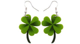 Celtic Four Leaf Clover Acrylic double-sided dangle earrings