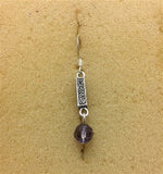 Sterling Silver Marcasite Dangle Earring With Crystal Bead Earring