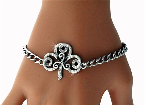 "The Journey" Shamrock/Triskele Charm Bracelet