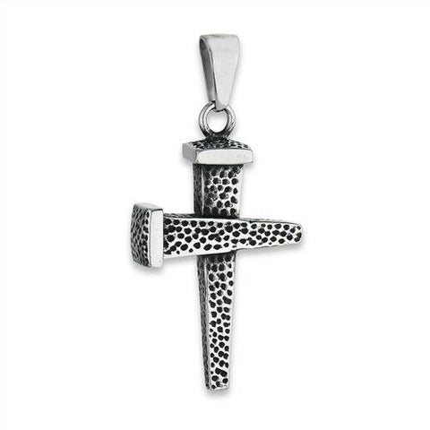 STAINLESS STEEL NAIL CROSS PENDANT no chain