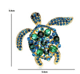Gold Green Rhinestone Turtle pin/broocj