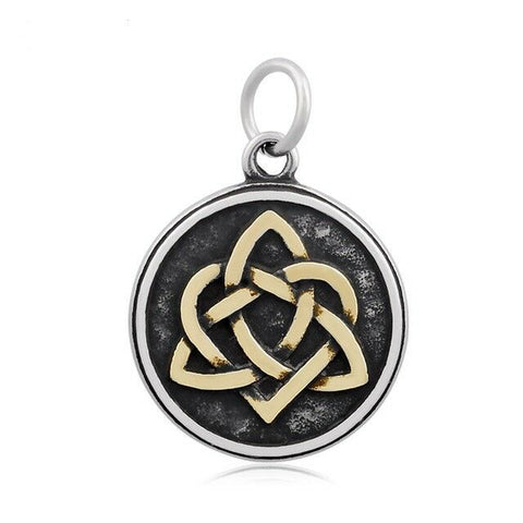 316L Gold Plated Stainless Steel Sister's Knot Trinity  Pendant no chain