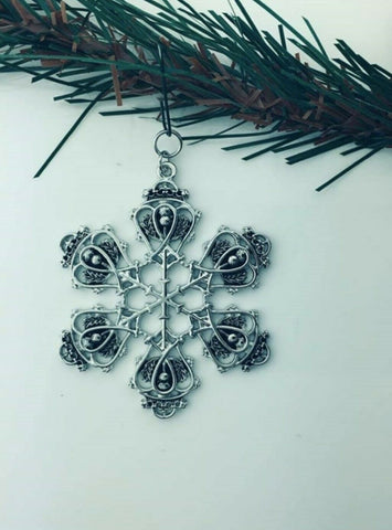 Pewter Scottish Thistle & Luckenbooth SnowWonders Snowflake Ornament