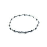 Thin Hematite Stretchy Anklet Magnetic Round Beads