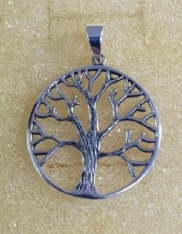 STERLING SILVER DETAILED TREE OF LIFE PENDANT