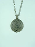 Pewter Celtic Knot & Jade Diffuser Pendant on 24" Chain