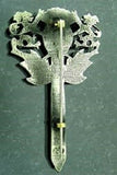 Pewter Rampant Lion, Thistle, & Claymore Sword Kilt Pin