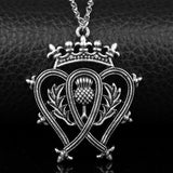 Celtic  Scottish Thistle  Luckenbooth pendant with chain