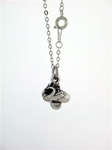 Celtic Pewter Irish Step Dance Hard Shoes Charm W/18" stainless steel chain USA