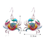 Multi-color Earrings Horse, Elephant, Turtle, Crab, Butterfly, Dolphin, Starfish