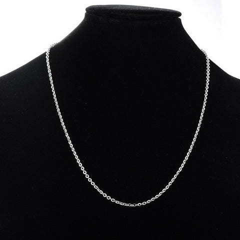 Stainless Steel 25 5/8(65cm) Inch 2.5 mm link cable Chain Necklace