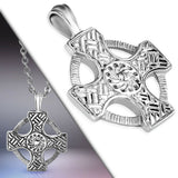 Stainless Steel Celtic Knot Cross Circle Pendant no chain