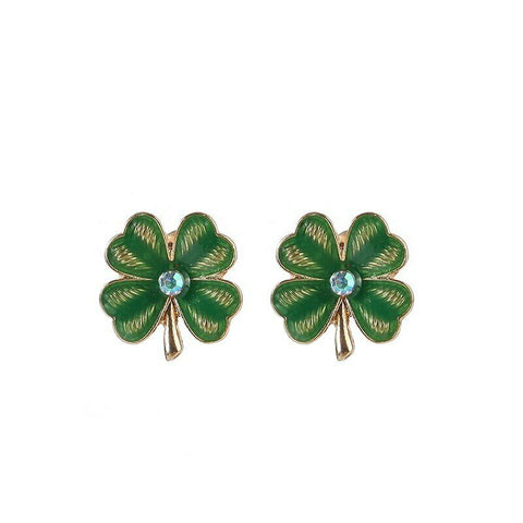 Celtic Four Leaf Clover stud earrings