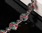 Antique Rose Gold Plated Rhinestone Turkish Style bracelet 7.5 in