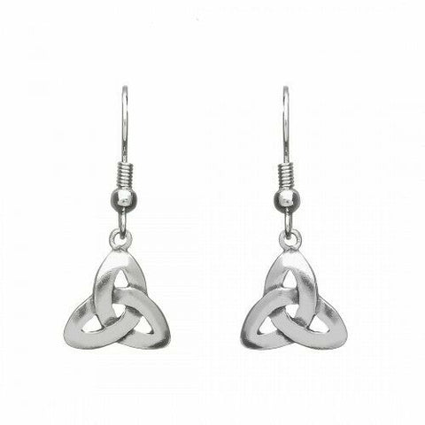 Irish Pewter Celtic Trinity Knot Earrings