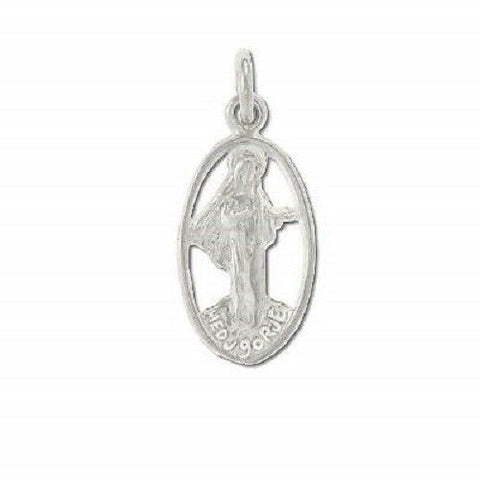 Sterling Silver Medjugorje VIrgin Mary Charm Pendant
