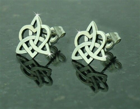 316 L Stainless Steel Celtic Sister's knot/Family knot POST earrings  1/2 inch