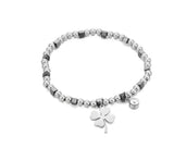 Celtic Stainless Steel Clover,Tree of Life Stretchy Bracelet