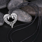 Double Sided Celtic Knots Horse Necklace with Full Length Adjusting Black Cord