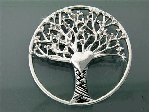 Pewter Tree of Love Brooch