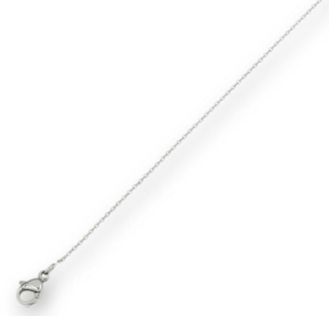 STAINLESS STEEL  1mm TRACE CHAIN 18 IN