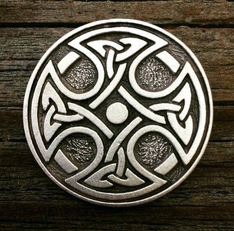 Celtic Cross Trinity Knot Brooch Fine Pewter Made in USA