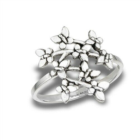 Sterling Silver Butterfly Bouquet Ring