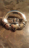Pewter Bold Claddagh Brooch