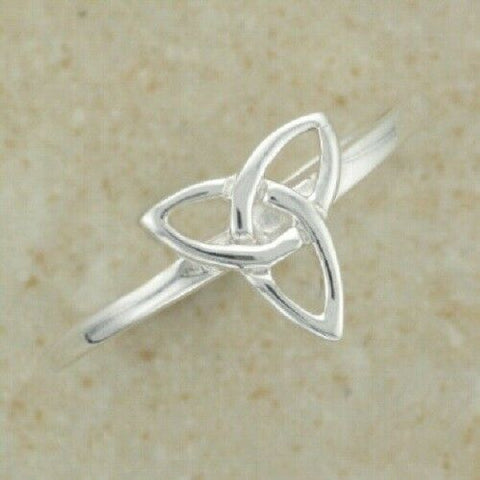 Irish Celtic Sterling Silver Trinity Ring SZ 8
