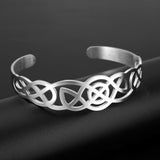 Solid Stainless Steel Celtic Knot Bracelet Cuff