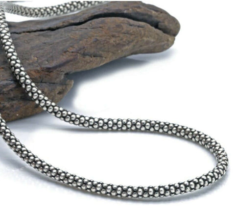 Stainless Steel Popcorn Chain 3 mm 22, 24 in