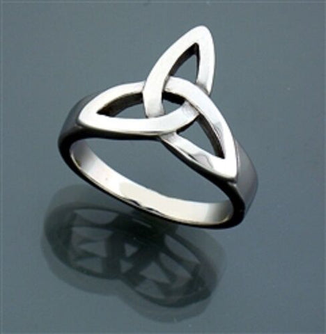 Stainless Steel Trinity Knot Ring Med