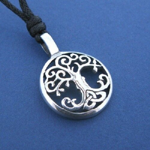 Irish Pewter Tree of Life Pendant and Full Length Cord