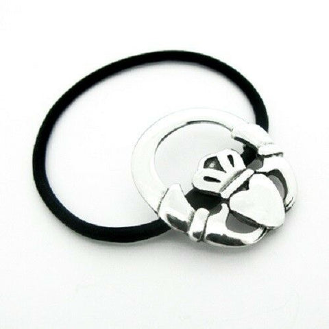 Irish Pewter Celtic Claddagh Hair Bobbin